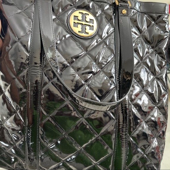 Tory Burch Black Patent Leather Tote - Picture 12 of 16